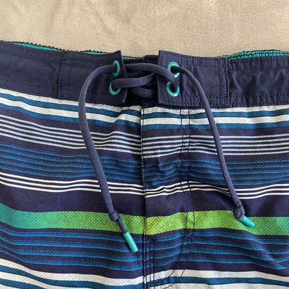 Speedo Swim Trunks Mens XL Striped Lining Drawstring ActiveFlex UV 50 9" Inseam - Picture 3 of 9